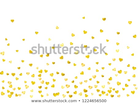 Stock photo: Golden Hearts Banner