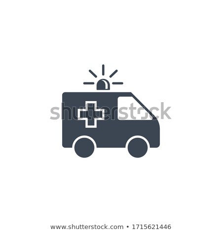 Zdjęcia stock: Ambulance Car Related Vector Glyph Icon