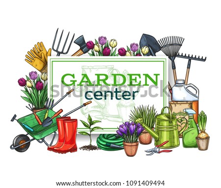 Stock fotó: Gardening And Landscaping Tools