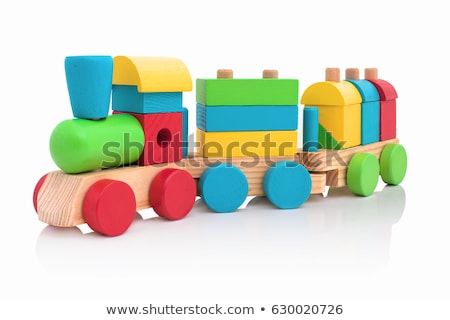 Foto stock: Colorful Wooden Toy Isolated On White Background