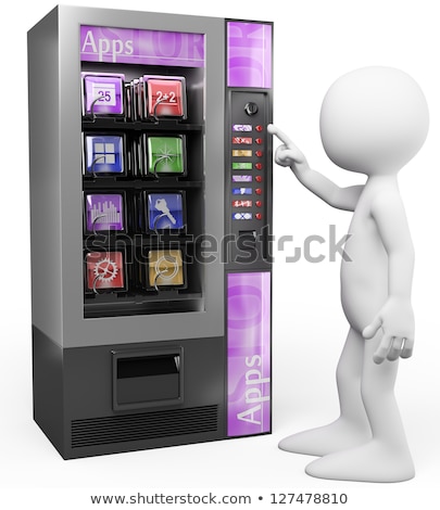 商業照片: 3d Vending Machine With Application Icons