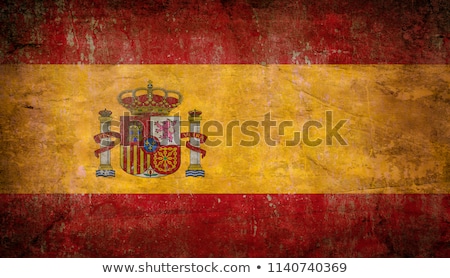 Stok fotoğraf: Flag Of Spain Painted On The Wall
