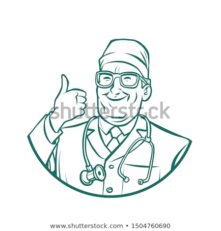 Leinart Graphics Doctor Thumb Up Gesture Stok fotoğraf © rogistok