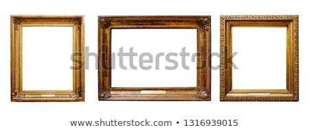 Сток-фото: Three Gold Frames Victorian Style On The Wall