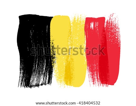 Stock photo: Watercolor Illustration Of The Flag Of Belgium