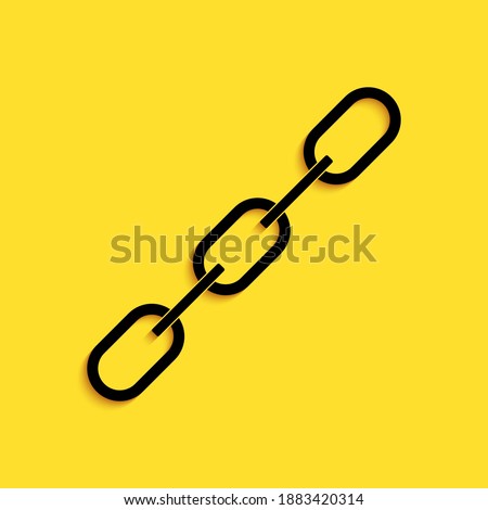 ストックフォト: Protected Link Yellow Vector Icon Design