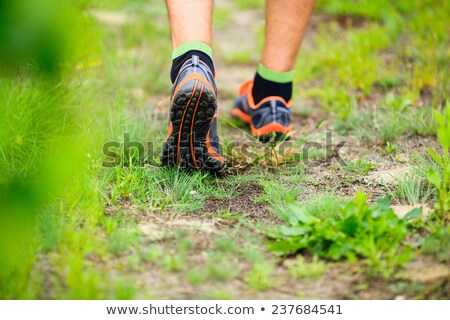 商業照片: Man Walking Cross Country And Trail In Forest