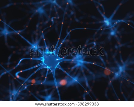 Stock photo: Neurons Electrical Pulses