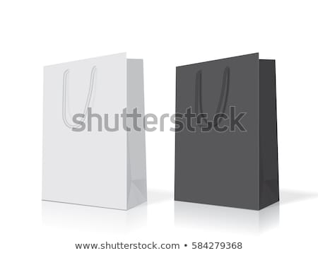 Сток-фото: Two Black Paper Bags With Handles