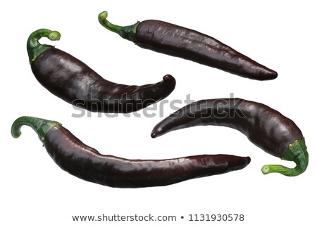 Foto stock: Brown Chilaca Pasilla Chile Pepper Paths