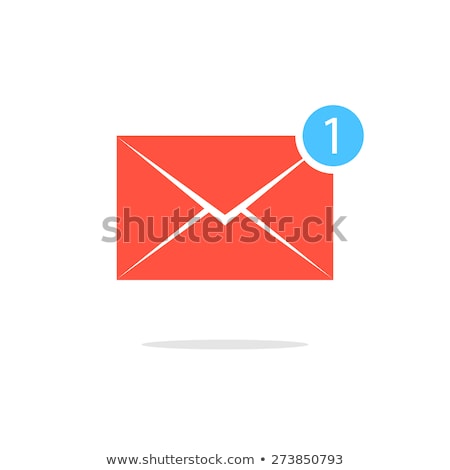 Сток-фото: White Envelopes Letter With Counter Notification Concept Of Incoming Email