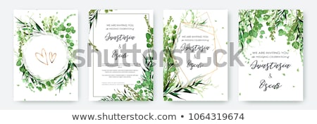 Stock foto: Lovely Flourish Wedding Card Design