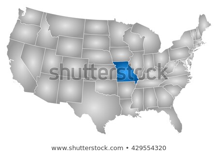 Map Of The United States Missouri Highlighted Stok fotoğraf © Schwabenblitz