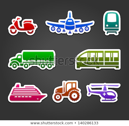 Set Of Sticky Stickers Transport Color Symbols Stock fotó © balabolka