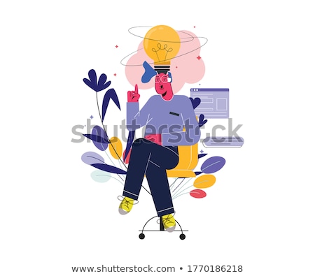 Foto stock: Man With Bulb