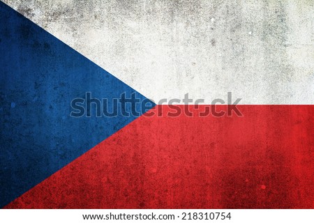 Foto d'archivio: National Flag Of Chech Republic Grungy Effect