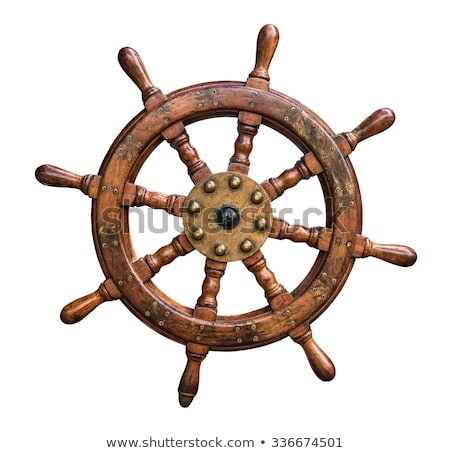 Stock photo: Steering Wheel Of The Ship
