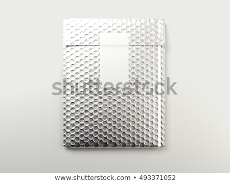 Foto stock: Metal Bubbles Packaging Bag With Sticker