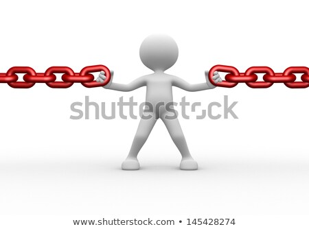 3d Man In Chains Foto stock © Orla