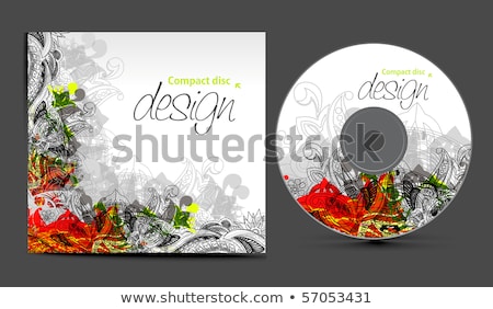 Сток-фото: Abstract Colorful Floral Cd Cover