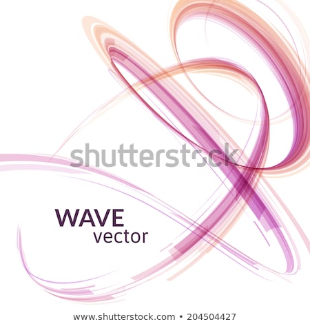 Abstract Wave Swirl 3d Shape In Red Pink On White [[stock_photo]] © sidmay