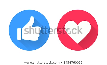 ストックフォト: Red Heart With Social Media Icons Illustration