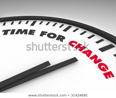 White Clock With Words Time For Change On Its Face Stock photo © iQoncept