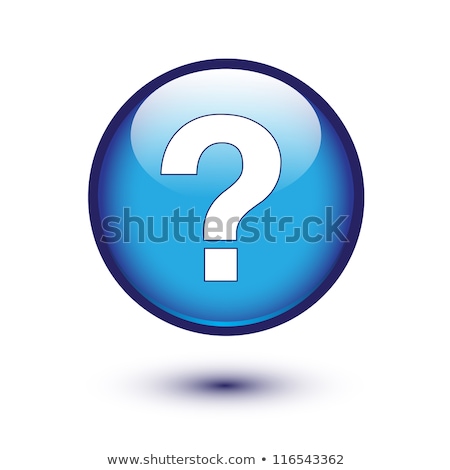 Stock photo: Question Mark Round Button 3d