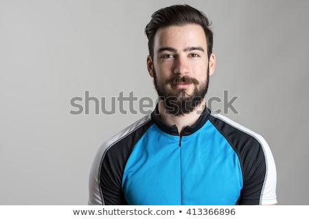 [[stock_photo]]: Portrait Of Man With Cycle