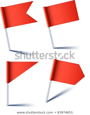 Zdjęcia stock: Marker With Flag For Map