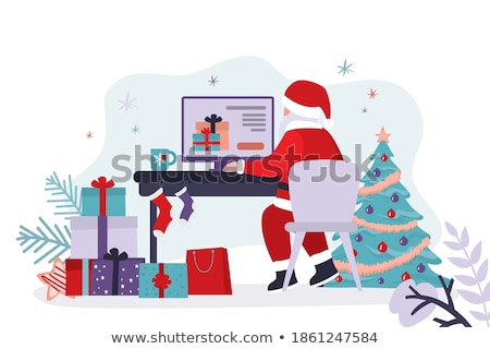 Imagine de stoc: Cartoon Santa Claus Sitting