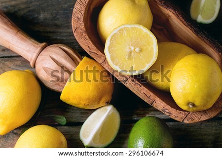 Foto stock: Wooden Lemon Or Citrus Reamer