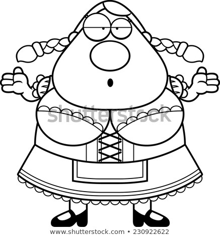 Imagine de stoc: Cartoon Oktoberfest Woman Shrug