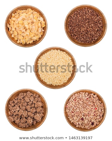 Stockfoto: Bamboo Bowl With Natural Organic Granola Cereal
