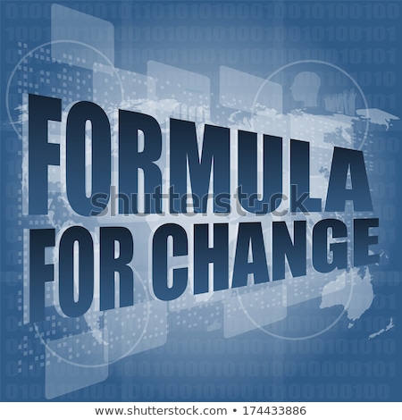 Formula For Change Word On Digital Touch Screen Stockfoto © fotoscool