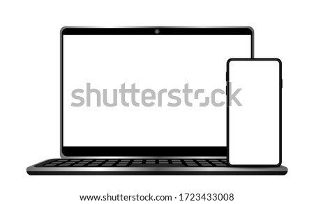 Zdjęcia stock: Laptop Mobile Phone And Digital Tablet Pc