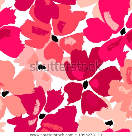 Stock photo: Red Abstract Floral Pattern