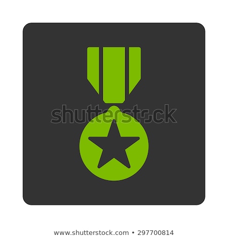 Foto stock: Medal Icon From Award Buttons Overcolor Set