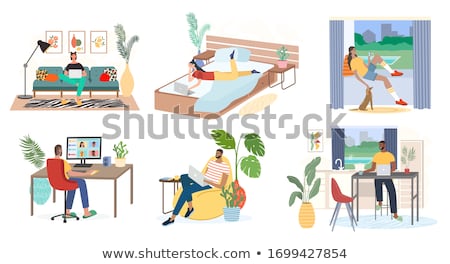 Stock photo: Comfortable Workspace Online Co Working Vector