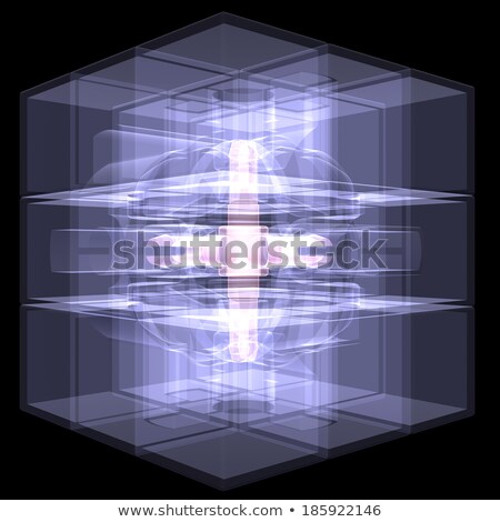 Several Cubes Connected By One Core X Ray [[stock_photo]] © cherezoff