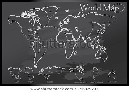 Foto d'archivio: Blackboard World Map