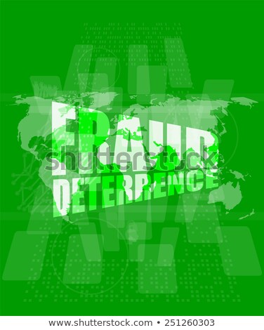 Management Concept Fraud Deterrence Words On Digital Screen Stockfoto © fotoscool