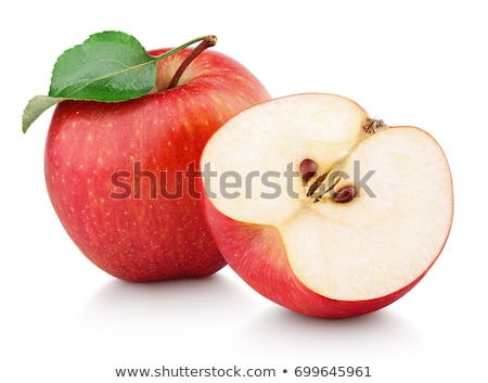 Zdjęcia stock: Fresh Red Ripe Apples Fruits Whole And Sliced