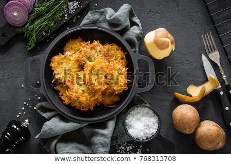 Foto stock: Homemade Crispy Potato Pancakes