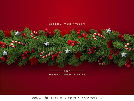 Festive Background With Wooden Christmas Tree Foto stock © Devor