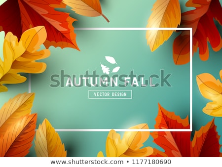 Autumn Orange Leafs Background [[stock_photo]] © solarseven