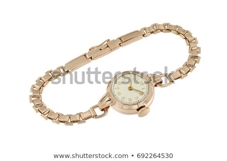 Stock photo: Gold Bracelet And Watch