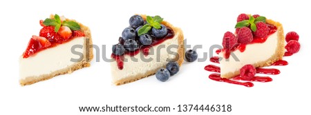 Stock photo: Slice Of Cream Cake Isolated On White Background