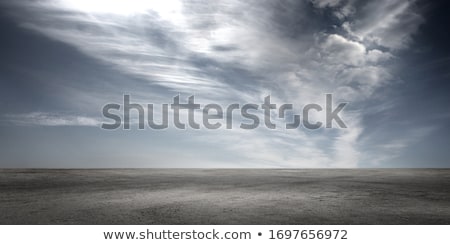 Stock photo: Concrete Ground With Cloudy Sky