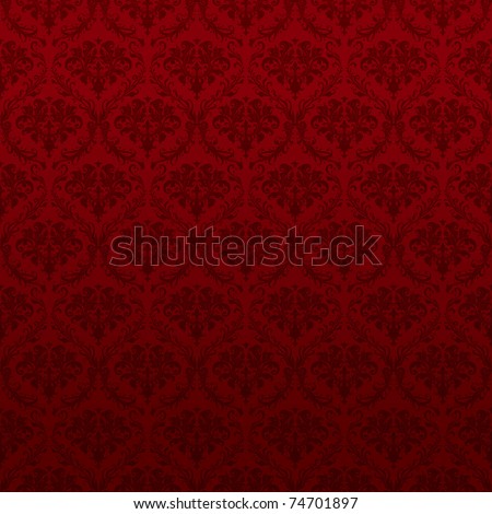 ストックフォト: Seamless Red Wallpaper Pattern